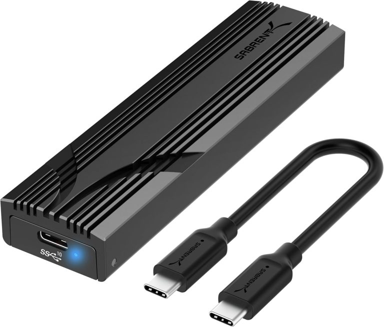 SABRENT USB C NVMe Enclosure, Tool-Free M.2 SSD Case for 2230-2280