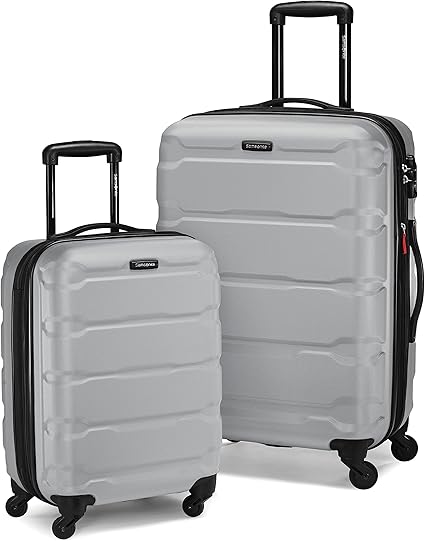 Samsonite Omni PC Hardside Expandable Luggage with Spinner Wheels, Silver, 2-Piece Set (20/24)